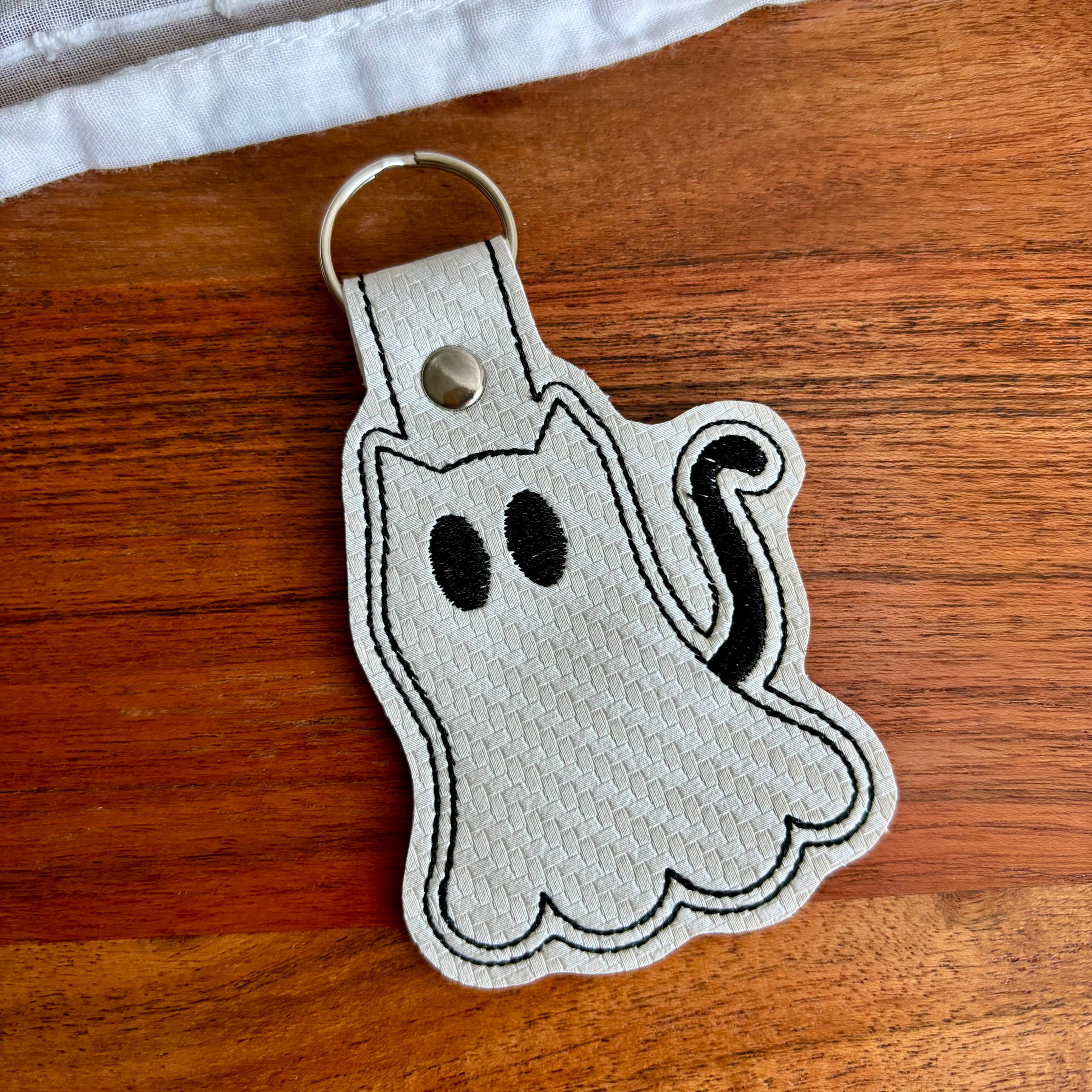 Ghost Kitty Keychain