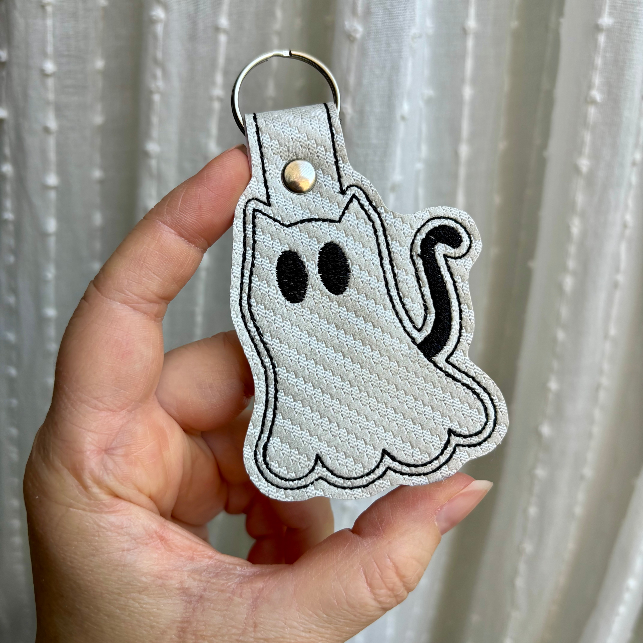 Ghost Kitty Keychain