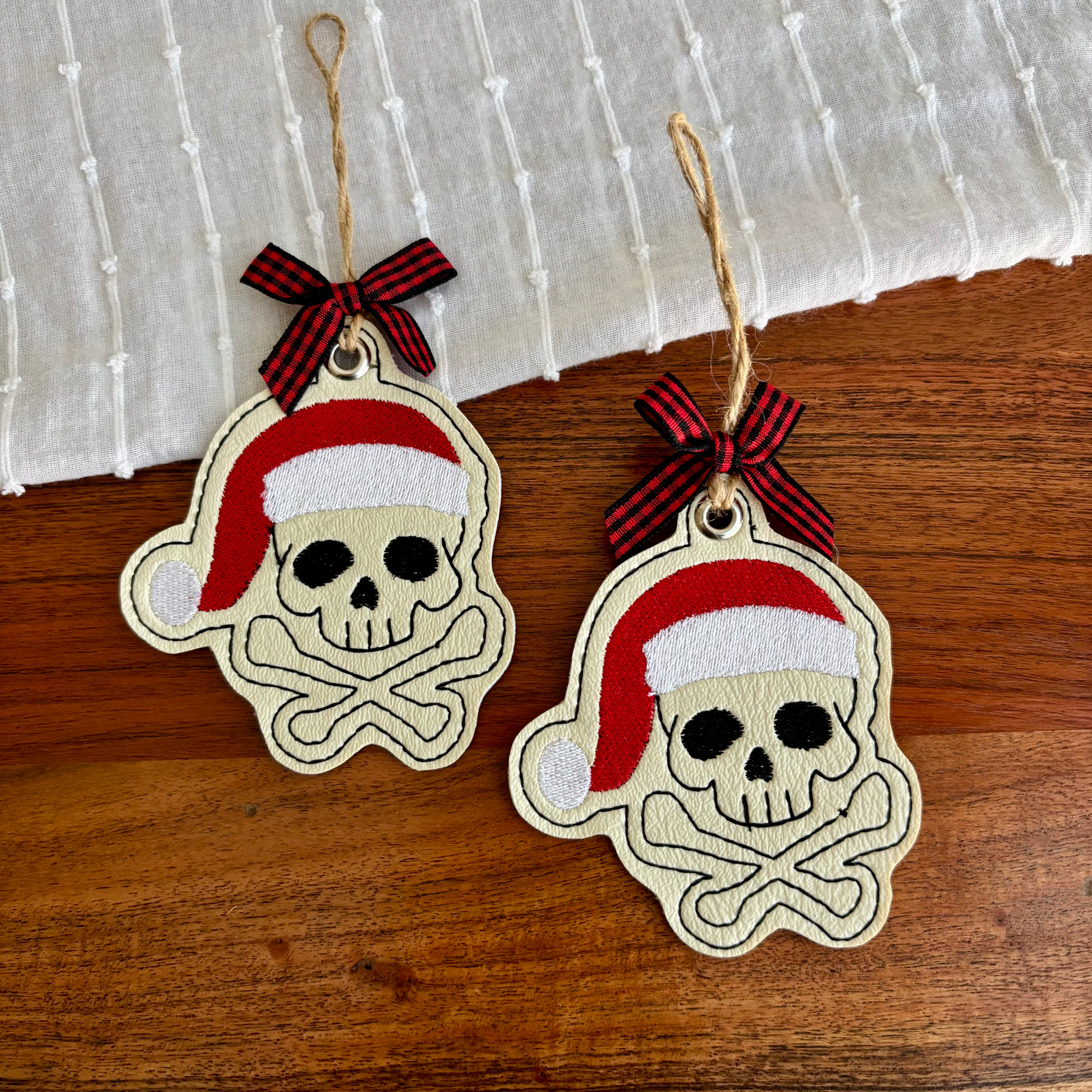 Santa Skull Ornament