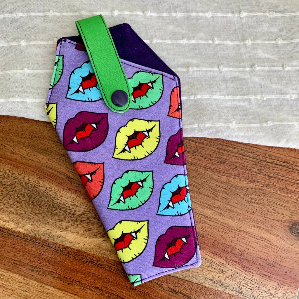 Vampire Teeth Coffin Sunglasses Case