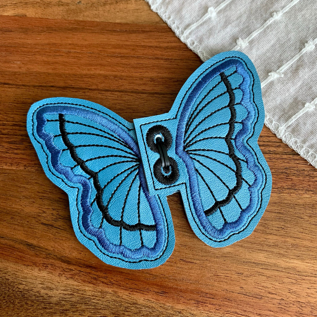 Blue Butterfly Shoe Wings