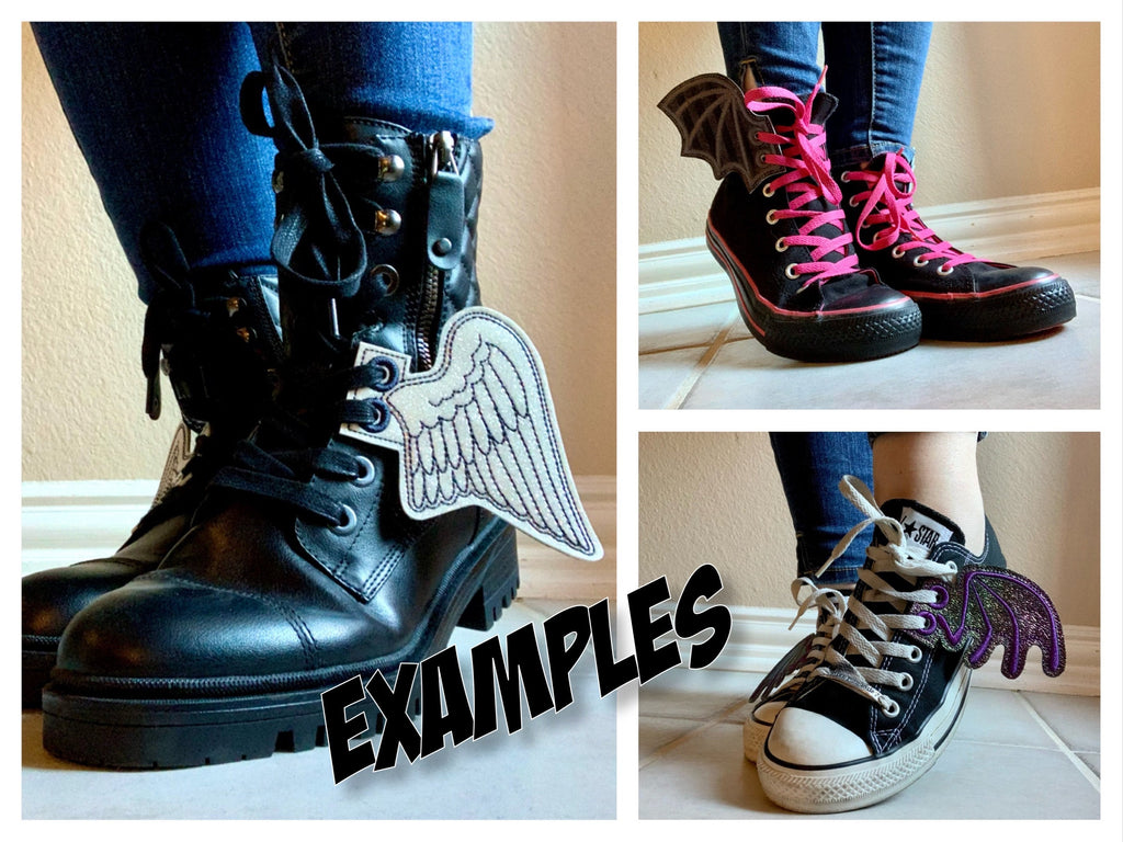 Flaming Coffin Shoe Wings