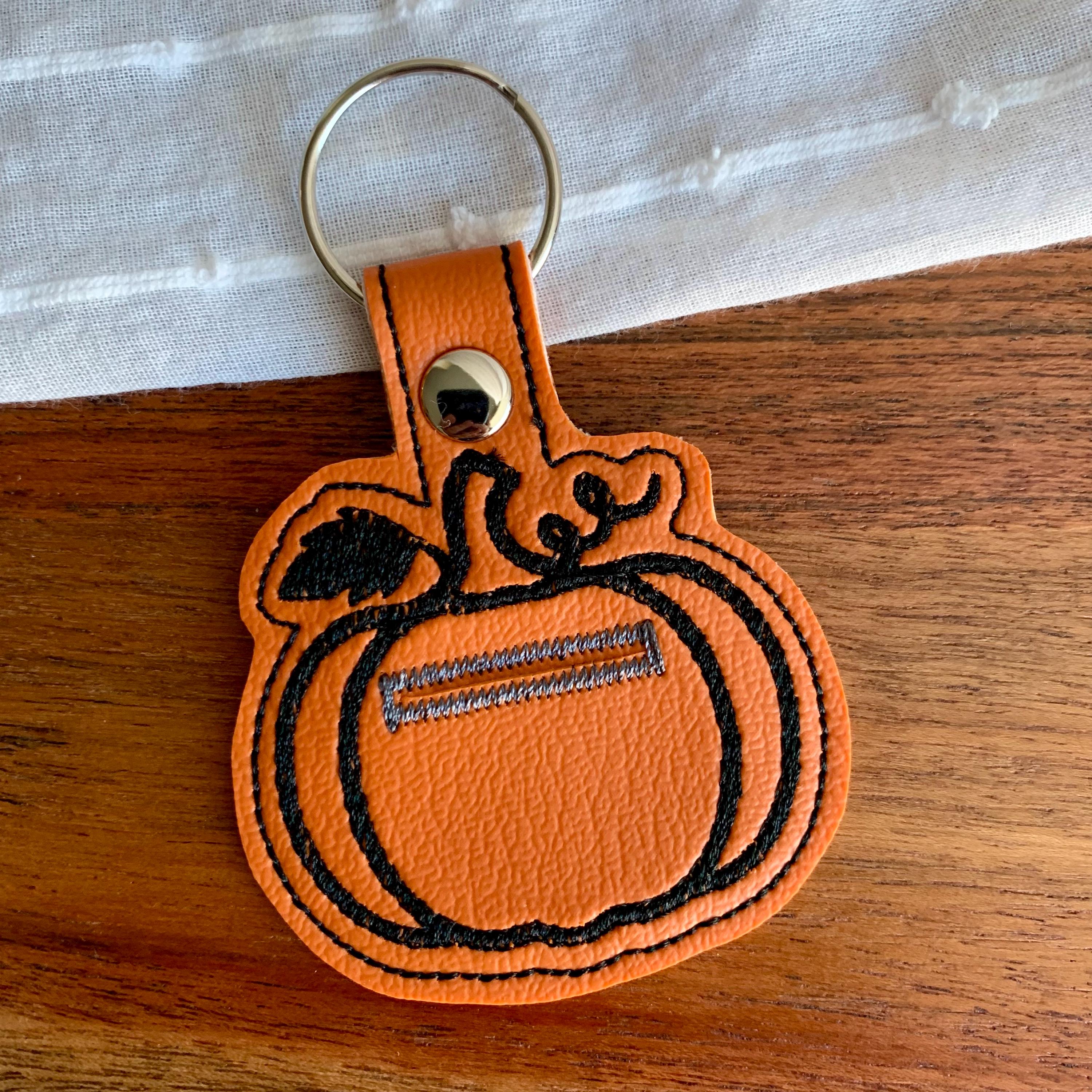 Pumpkin Quarter Holder Keychain