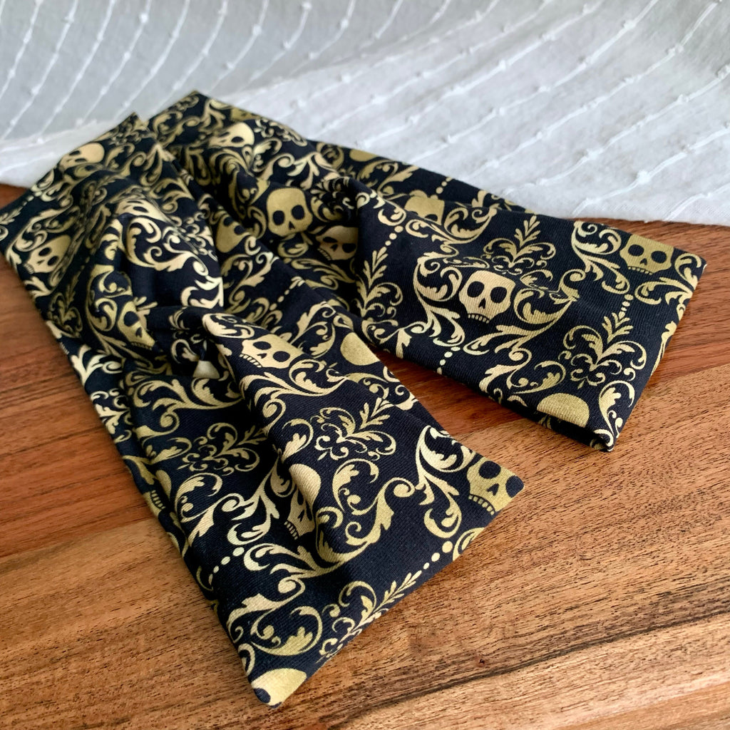 Skull Damask Headband