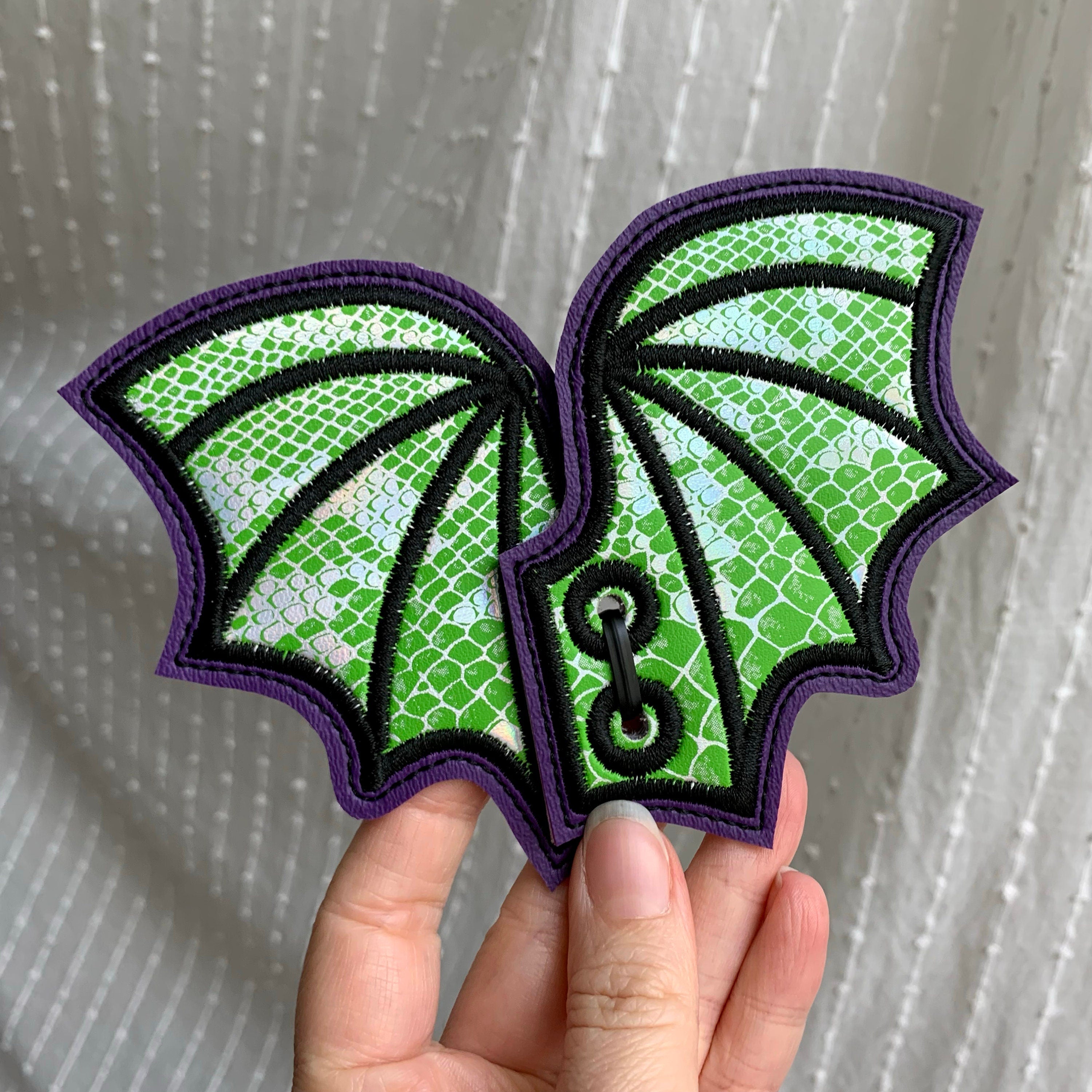 Green and Purple Shoe Wings